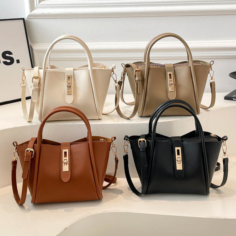 Lock-Clasp Bucket Large-Capacity Shoulder & Crossbody Bag wholesale product image