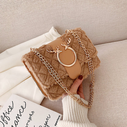 Plush Small-Square Chain Shoulder & Crossbody Bag wholesale product image